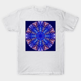 A blue kaleidoscope T-Shirt